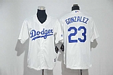 Los Angeles Dodgers #23 Adrian Gonzalez White New Cool Base Stitched Jersey,baseball caps,new era cap wholesale,wholesale hats